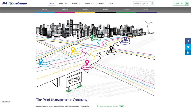 Screen Capture of PAE Business